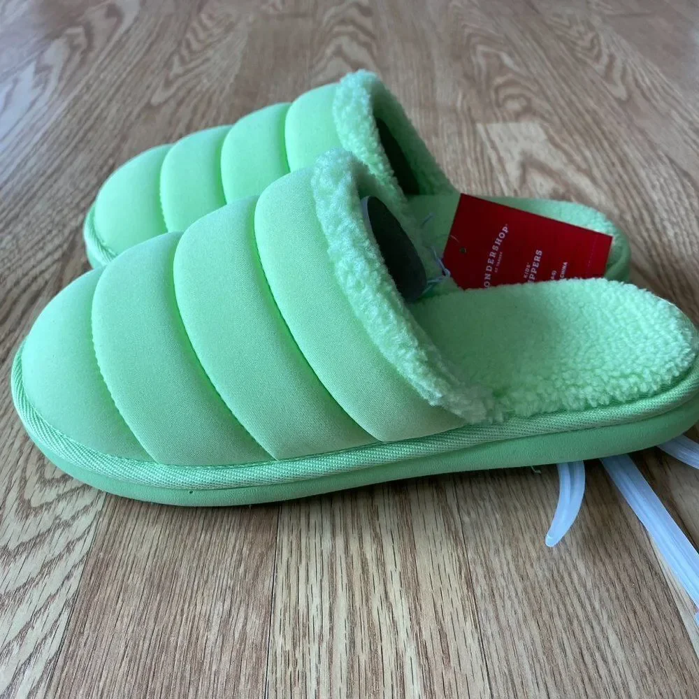 Wondershop Charlie Puffer Slide Slippers Lime Green